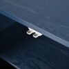 Elegant Sideboard With Sophisticated Wavy Pattern Doors And Arched Groove Design, Adjustable 4 Door Layout - Navy Blue - Image 9