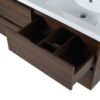 Modern Bathroom Vanity With Dual Resin Sink, Soft Close Drawers - California Walnut - Image 14