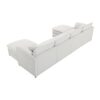 Chenille Modular Sectional Sofa, U Shaped Cloud Couch Set With Double Cushions, 6 Seat Sleeper Sofa Bed With Ottomans, Oversized Indoor Furniture - Cream - Image 6