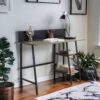 Garima - Legs Writing Desk - Rustic Oak / Black - Image 8