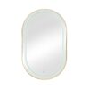 Oval Medicine Cabinet Mirror Bathroom Mirror With Storage Wall Mounted Medicine Mirror Cabinet With LED - Golden - Image 11