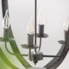4 Light Metal Chandelier, Hanging Light Fixture With Adjustable Chain For Kitchen, Bulb Not Included - Gray - Image 10