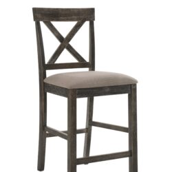 Martha II - Weathered Counter Height Chair (Set of 2) - Gray / Tan