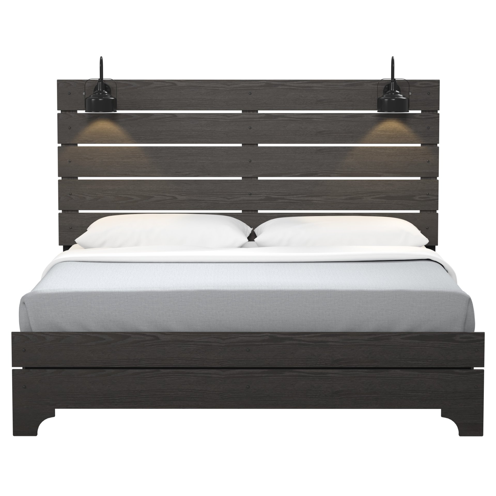 Junipe - Queen Bed With Lights - Brown - Image 3
