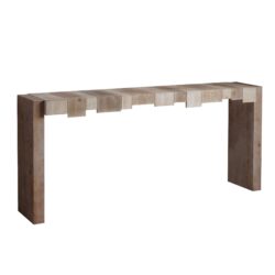 Modern Console Table Entryway Table With Sculpted Block Design Narrow Sofa Table For Hallway Living Room Or Foyer - Multicolor
