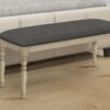 Bench, Rectangular, Upholstered, Transitional - Gray - Image 3