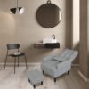 Modern Living Room Leisure Sofa Chair Design Home Adjustable Cozy Soft Chair - Gray - Image 4