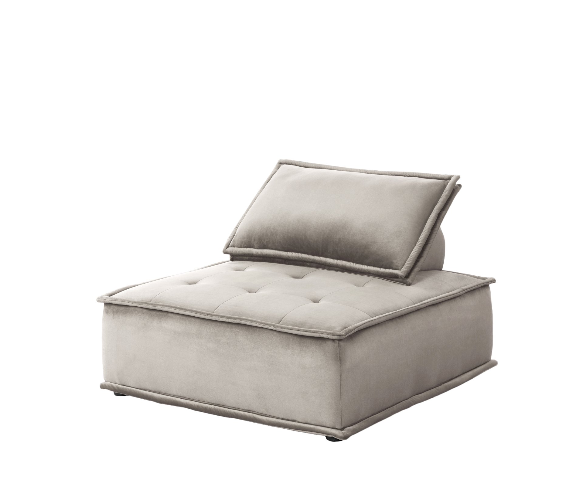 Anna - Armless Lounge Chair - Light Gray - Image 2