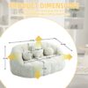 High Back Bean Bag Sofa Couch For Adults And Kids, Comfortable Lounger, Indoor & Outdoor Use - White - Image 8