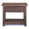 Monroe - Narrow Side Table - Distressed Charcoal Brown - Image 6