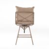 Industrial Outdoor Patio Plumber'S Iron Frame Swivel Barstool With Cushions, Height Adjustable, Brass - Antique Brass - Image 10