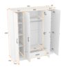 4 Door Wardrobe With 1 Drawer - White - Image 10
