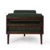 Chic Modern Chaise Lounge With Button Tufting And Bentwood Design - Blackish Green - Image 7