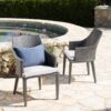 Hillhurst - Outdoor Chair, Comfortable Rattan With Weather Resistant Cushion (Set of 2) - Gray - Image 5