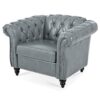 1 Seater Sofa For Living Room - Gray - Image 7