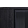 Modern Minimalist Style LED Curio Cabinet With Tempered Glass Door, Metal Legs - Black - Image 9