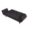 Sofa Soft Two Armrests Throw Pillow Pillow Comfortable Fit Apartment Bedroom Small Space - Black - Image 12