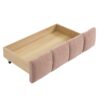 Modern King Size Upholstered Bed With Headboard And Storage Drawer - Pink - Image 18
