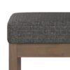 Milltown - Footstool Small Ottoman Bench - Ebony - Image 2