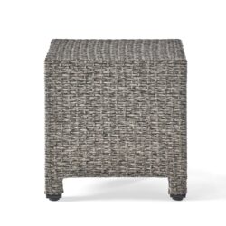 Puerta - Accent Table Polyethylene Rattan Cube Shape - Black