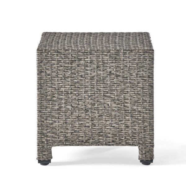 Puerta - Accent Table Polyethylene Rattan Cube Shape - Black
