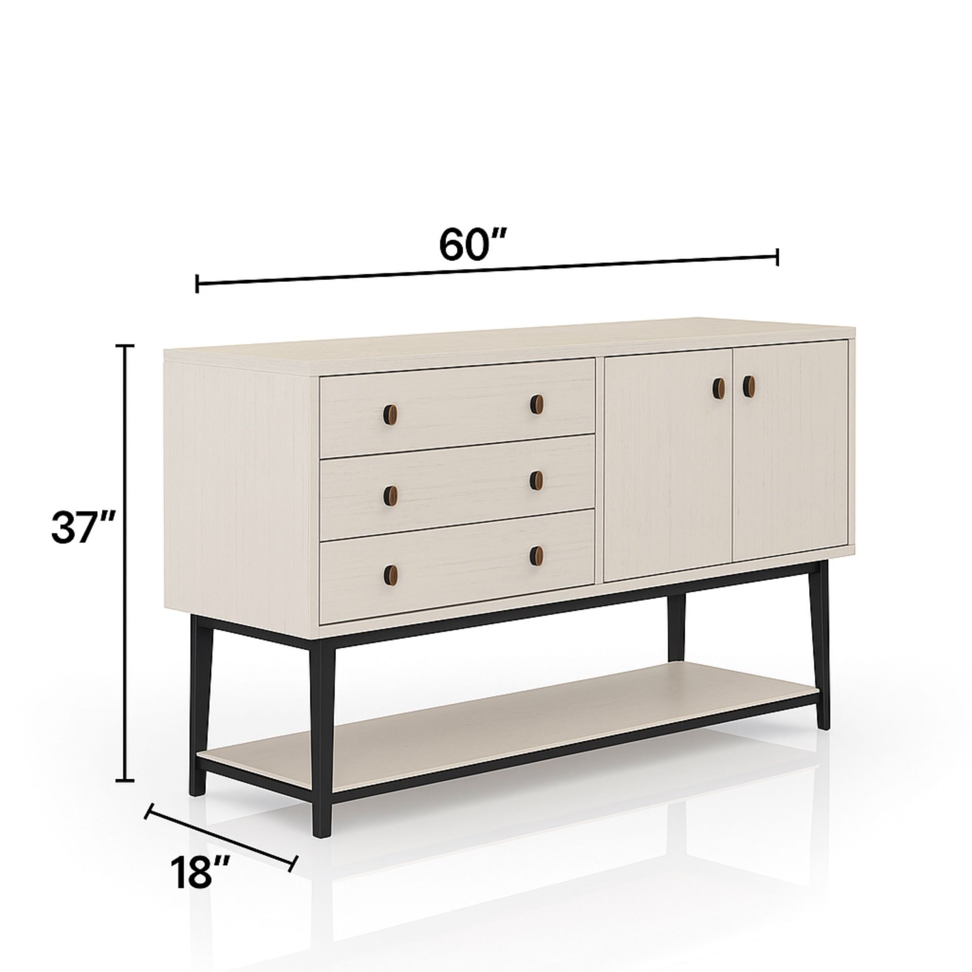 Server With Metal Base - White - Image 3