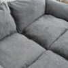Convertible Combination Sofa, Sofa U Shaped, Sofa With Footstools With Storage - Gray Sofa For Living Room, Living Room 2 Seater Combination Sofa Gray - Gray - Image 7