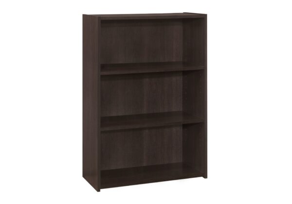 Bookshelf, Bookcase, 4 Tier, For Office, Transitional - Espresso
