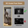 Wall Mounted Full Body Mirror With Dimming Lights Glass - Silver - Image 6