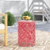Outdoor Metal End Table Large - Coral - Image 5