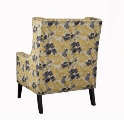 Barton - Wing Chair With Nail Head Accents And Birch Legs - Multicolor