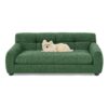 Modern Pet Sofa With Backrest And Armrests For Small And Medium Dogs Linen Upholstery - Green - Image 8