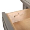 Dauphin - Gold Accent 5 Drawer Executive Desk - Gray Cashmere - Image 13