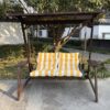2 Piece High Back Patio Chair Cushion Set, Tufted Adirondack And Rocking Chair Cushions For Garden, Porch Or Office Use - Yellow / White - Image 10