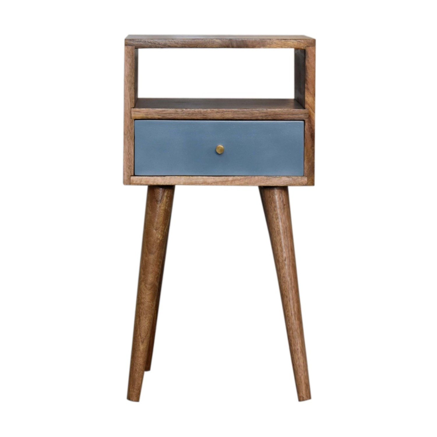 Mini Hand Painted Nightstand - Blue - Image 12