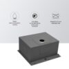 Laundry Sink Topmount Utility Sink 16 Gauge Stainless Steel 12" Deep Single Bowl - Black - Image 6