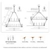 2 Tiers Wagon Wheel Chandelier Wooden Farmhouse 36 Light (24 / 12) Or (12 / 24) Metal Chandeliers 2 Story Light Fixtures Industrial For High Ceiling Living Dining Room Foyer, Adjustable Height - Black - Image 3