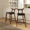 Hester - Upholstered Square Bar Chair (Set of 2) - Black / Brown - Image 3