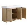Modern Freestanding Bathroom Vanity With White Resin Sink & Soft Close Cabinet Doors - Oak - Image 12