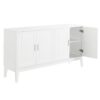 4 Door Sideboard Storage Cabinet With Door Shelf For Living Room And Dining Room, 2 Large Cabinets With Adjustable Shelf - White - Image 14