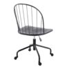 Riley - Farmhouse Adjustable High Back Office Chair - Black - Image 3