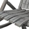 Wooden Porch Rocker Chair, Durable Wooden Porch Rocker Chair, Fir Log Rocking Chair, Patio Rockers For Outside, Garde - Light Gray - Image 15