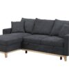 Colton - Woven Reversible Sleeper Sectional Sofa With Storage Chaise - Dark Gray - Image 2