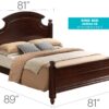 Full Bed Traditional Design - Cappuccino - Image 6