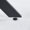 Dining Table With Cross Metal Leg And Tempered Glass, Modern Space Saving Kitchen Table For Living Room - Black - Image 7