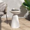 Outdoor, Metal End Table Large - White - Image 5