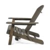 Zenithia - Outdoor Foldable Adirondack Chair With 2 Cup Holders - Gray - Image 7