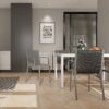 4 Piece Stackable Single Chairs With Vertical Stripe Design For All Weather - Warm Gray - Image 7