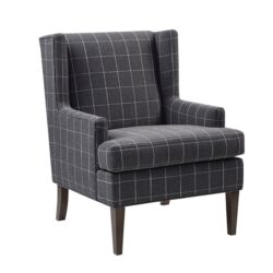 Fancy Design Farmhouse Style Solid Wood Chair - Charcoal Gray