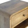 Floating Curve Open Slot Nightstand - Oak - Image 5